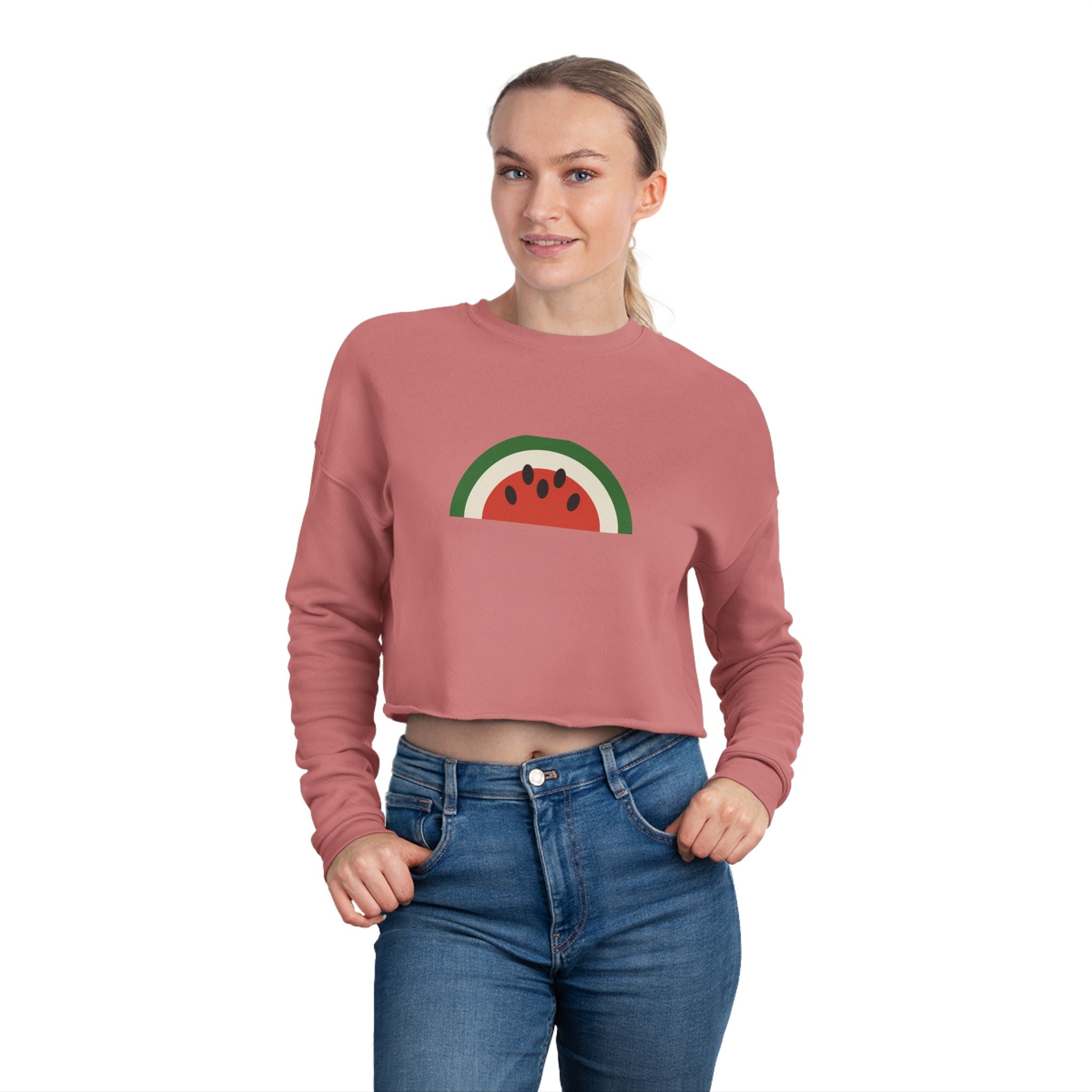 Watermelon Cropped Sweatshirt — مِلح Drop 001