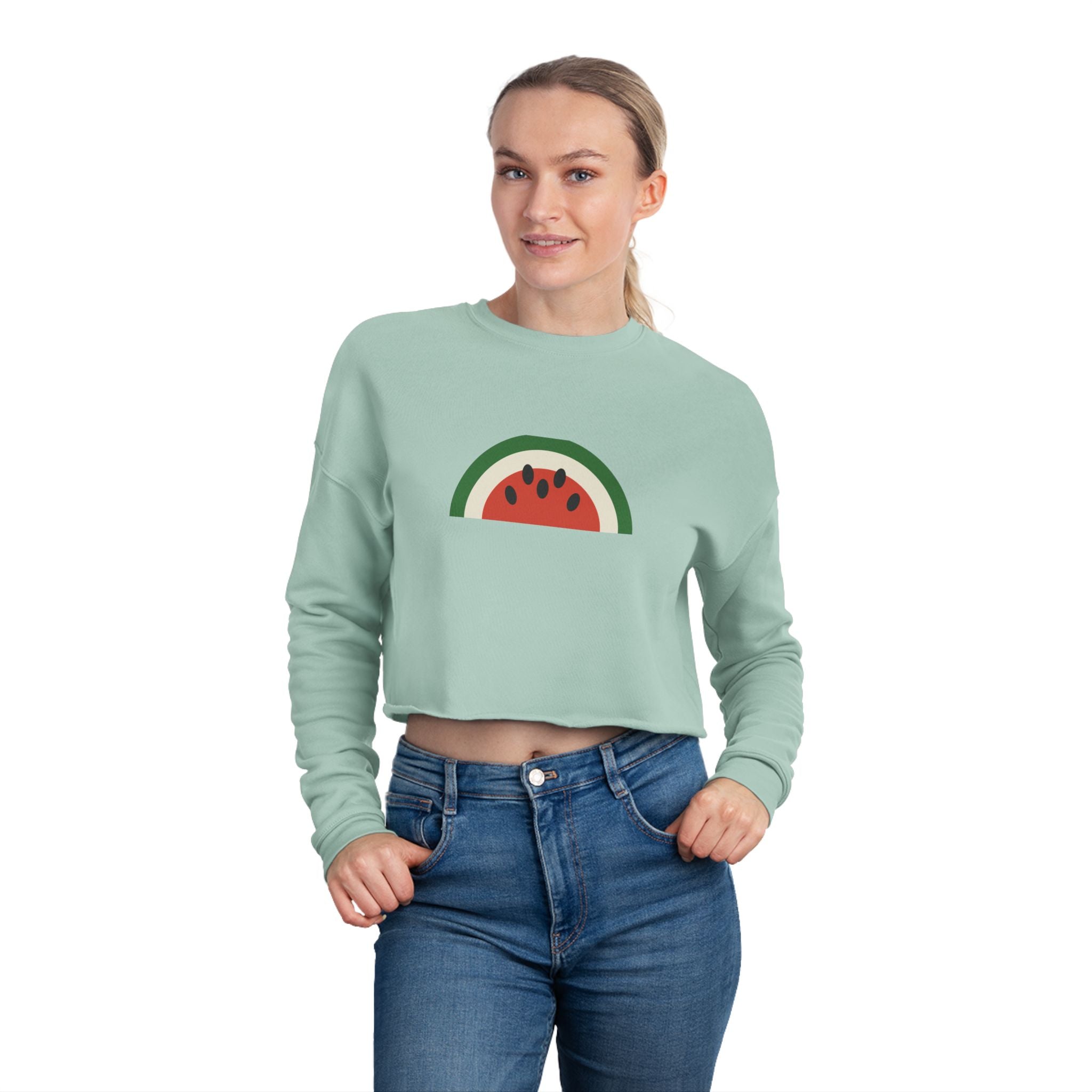 Watermelon Cropped Sweatshirt — مِلح Drop 001